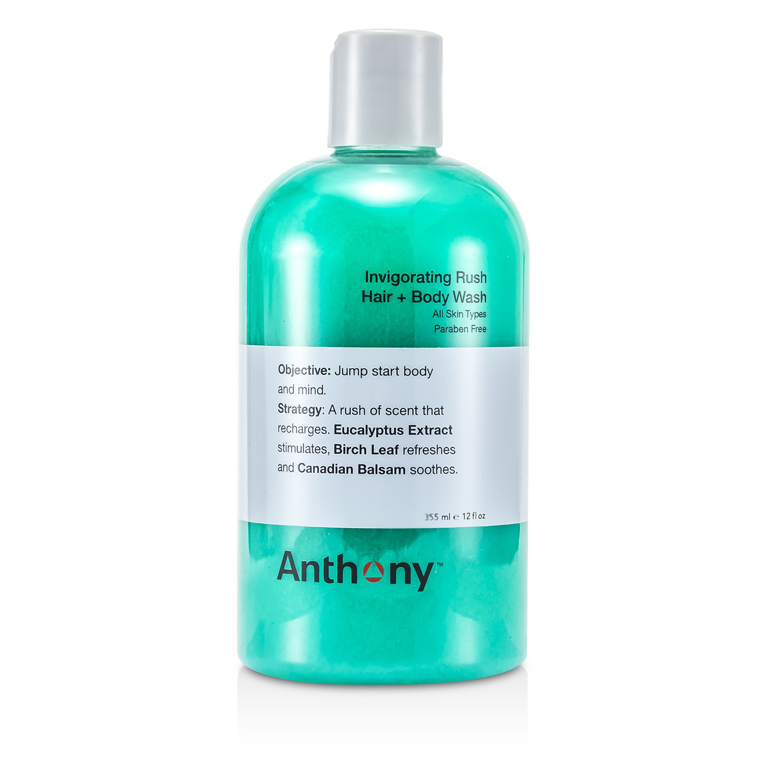 Anthony Бодрящее Средство для Мытья Волос и Тела 355ml/12oz