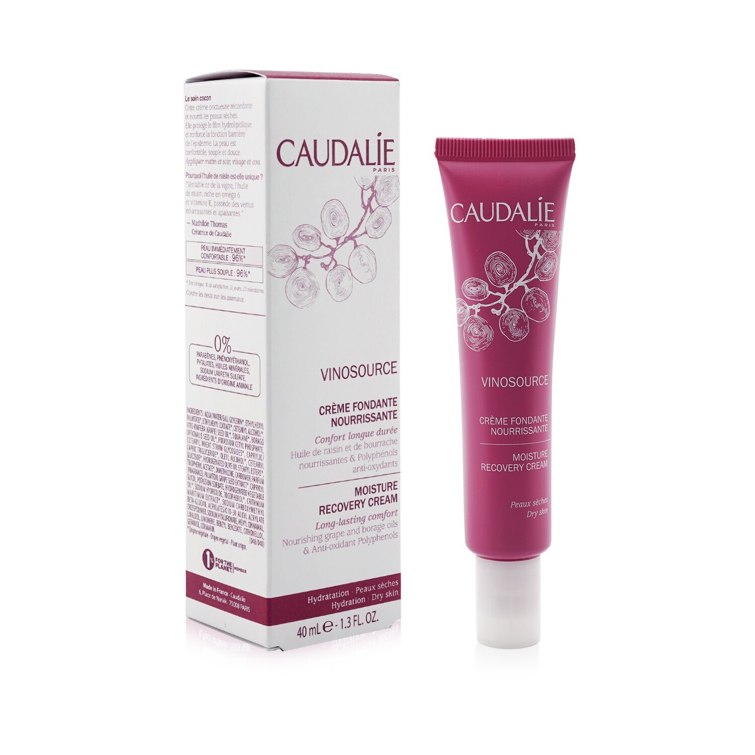 Caudalie Vinosource Moisture Recovery Cream (For Dry Skin) 40ml/1.3oz