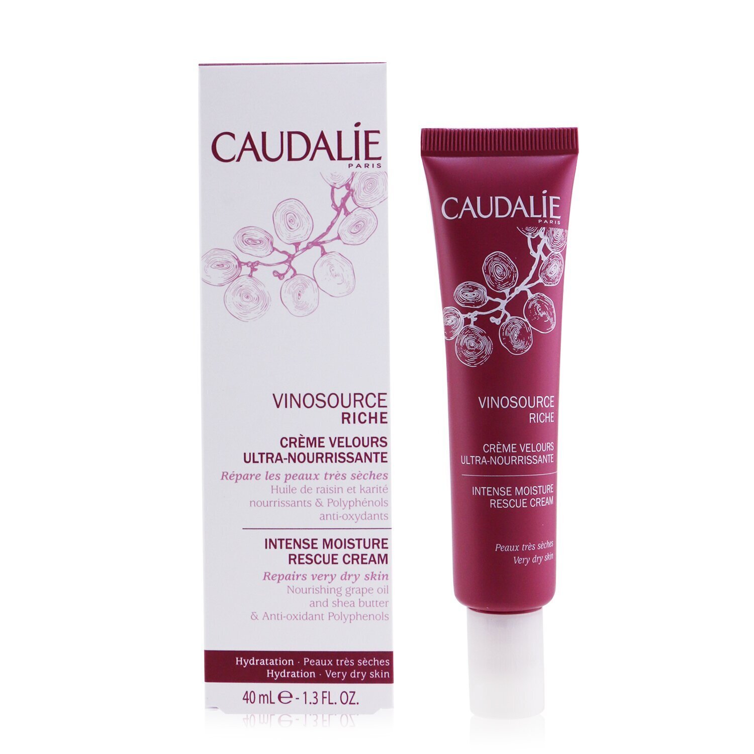 Caudalie Vinosource Intense Moisture Rescue Cream (For Very Dry Skin) 40ml/1.3oz