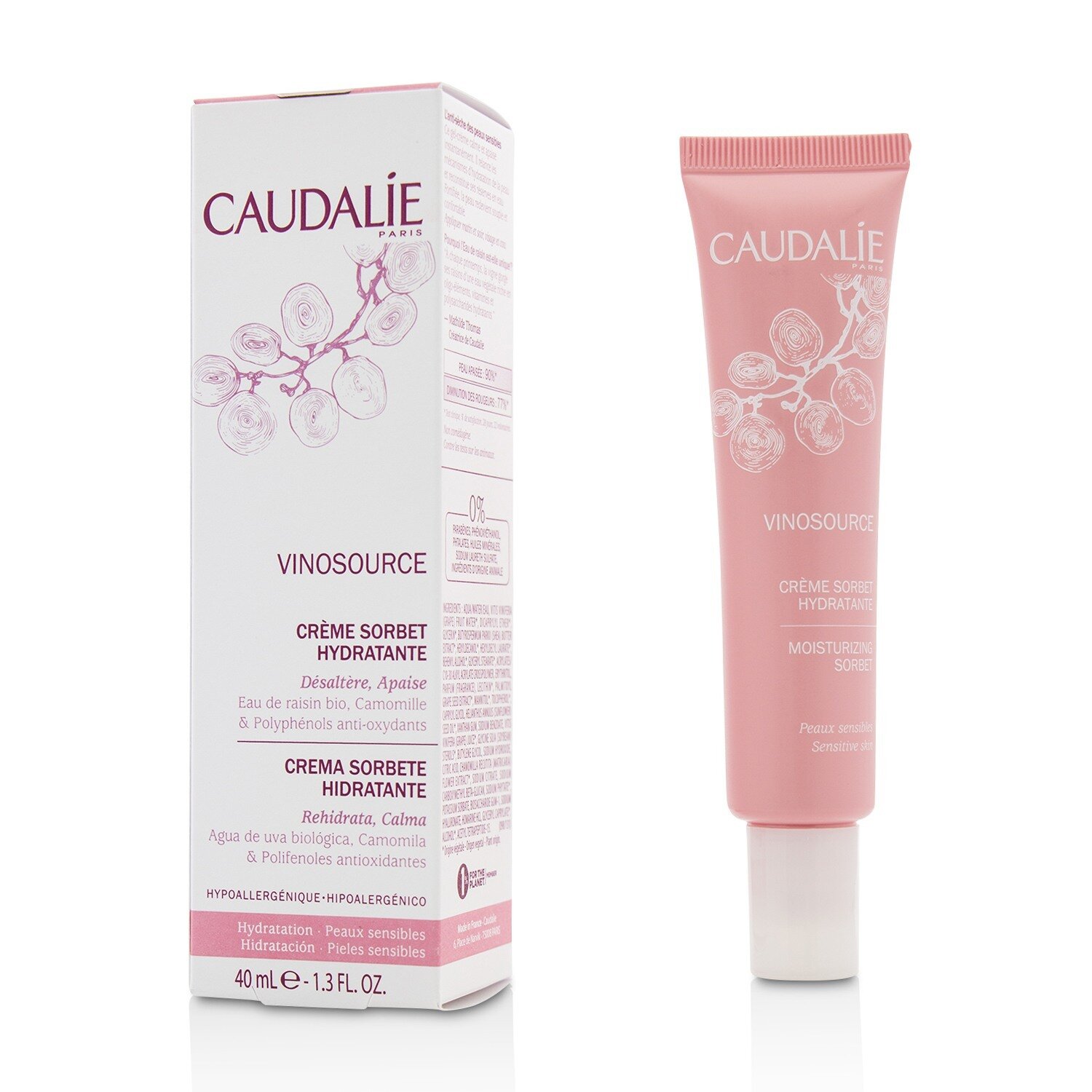 Caudalie Vinosource Увлажняющий Щербет (для Чувствительной Кожи) 40ml/1.3oz