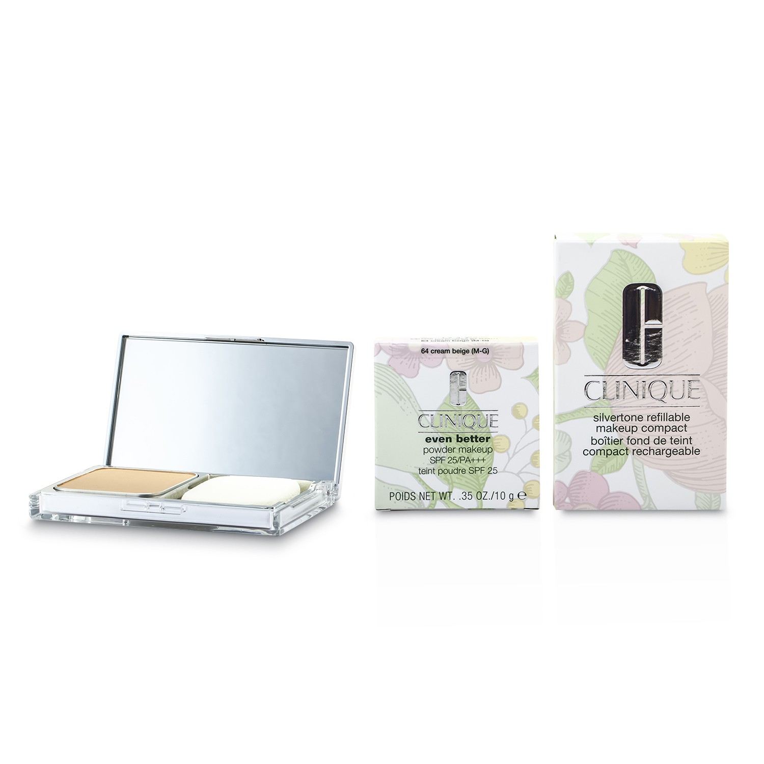 Clinique แป้งผสมรองพื้น Even Better SPF25 (ตลับ + รีฟิล) 10g/0.35oz