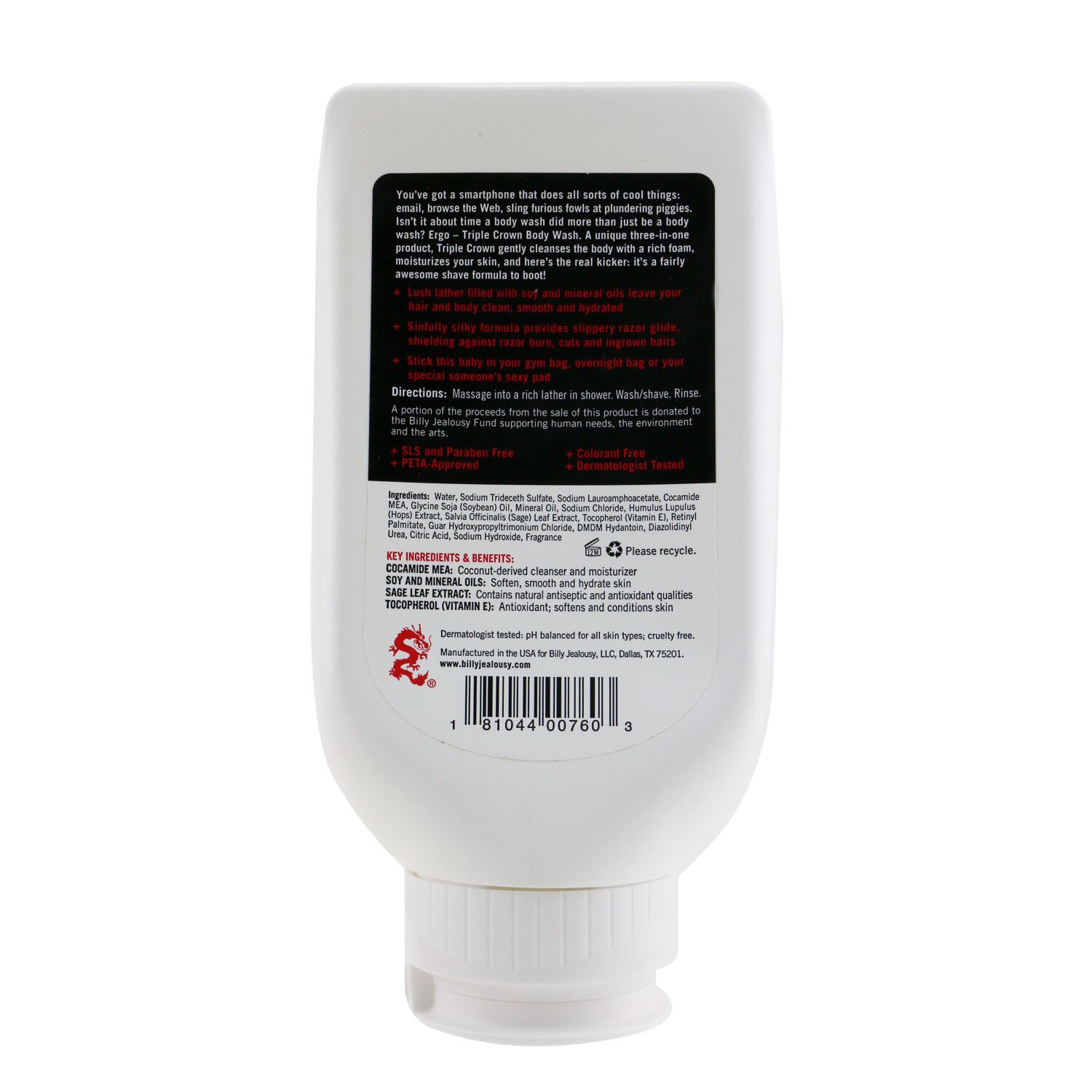 Billy Jealousy 三合一洗髮沐浴乳 Triple Crown 3 In 1 Body Wash 236ml/8oz
