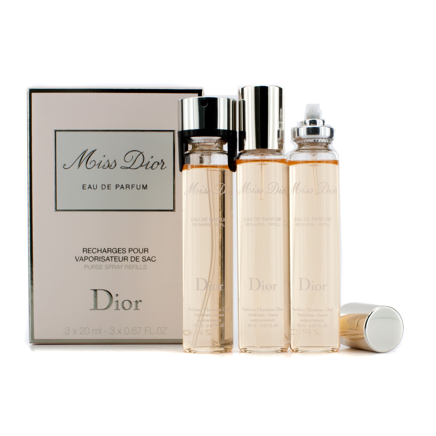 Christian Dior Miss Dior Eau De Parfum Purse Spray Repuestos 3x20ml/0.67oz