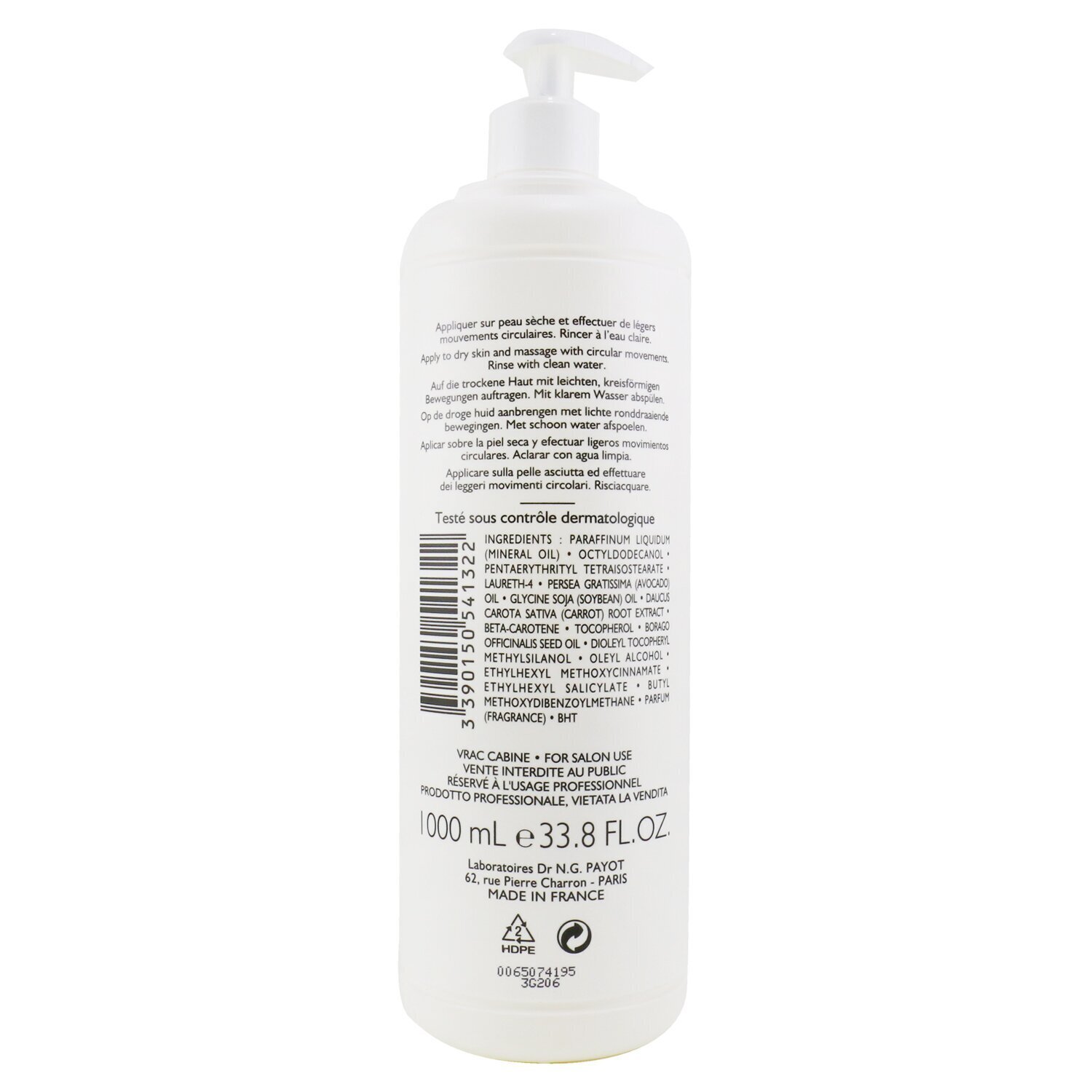 Payot Huile Fondante Demaquillante Milky Cleansing Oil - For All SKin Types (Salon Size) 1000ml/33.8oz