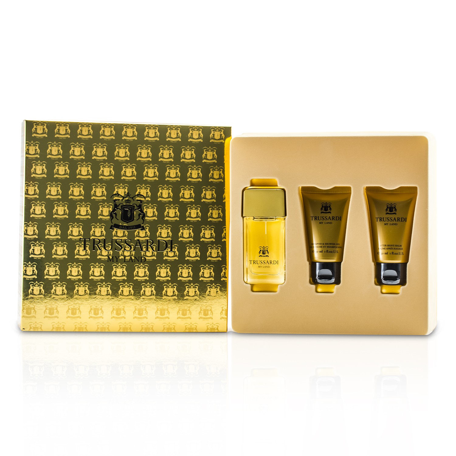 Trussardi My Land Coffret: Eau De Toilette Spray 30ml/1oz + Shower Gel 30ml/1oz + After Shave Balm 30ml/1oz 3pcs