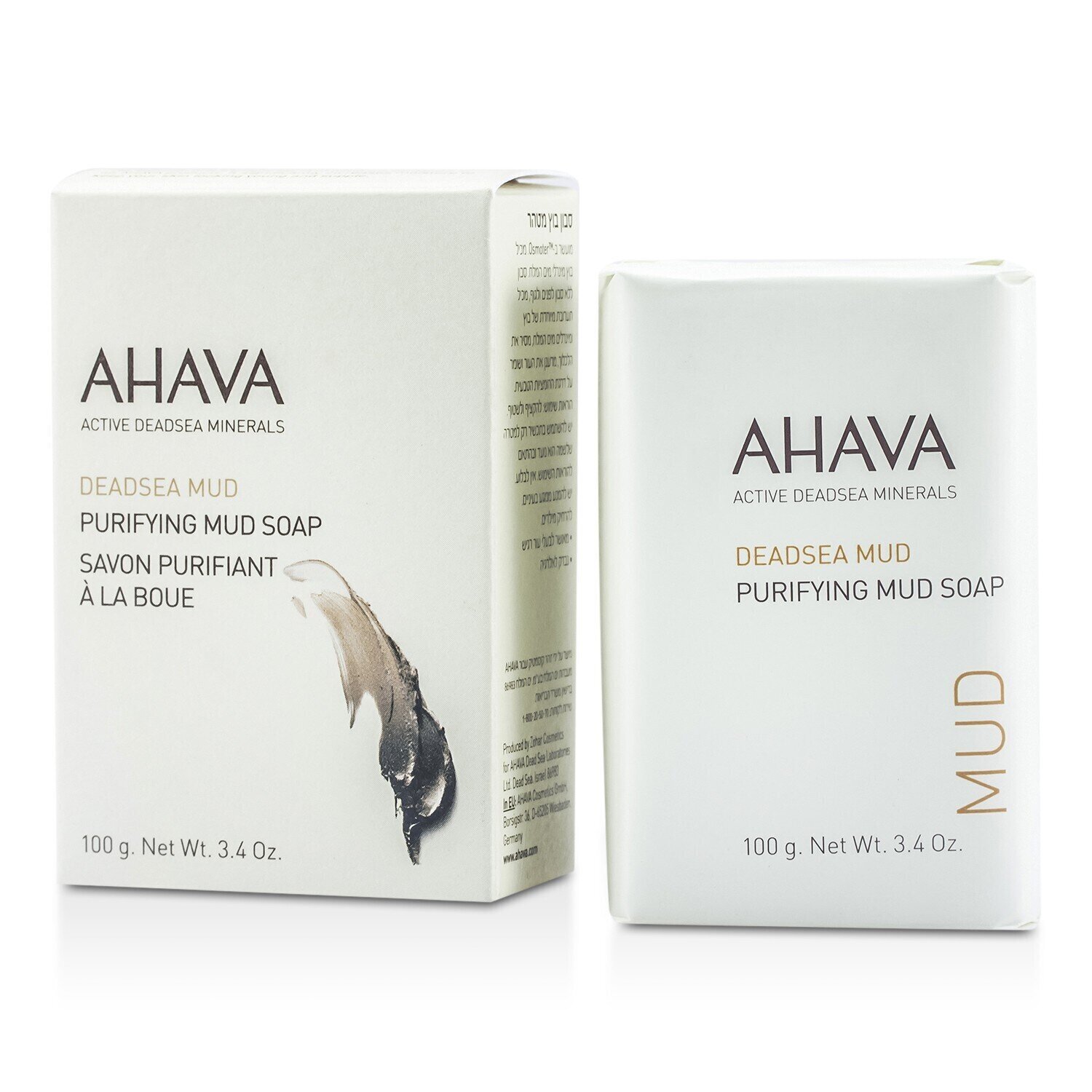Ahava صابون طيني مطهر من طين البحر الميت 100g/3.4oz