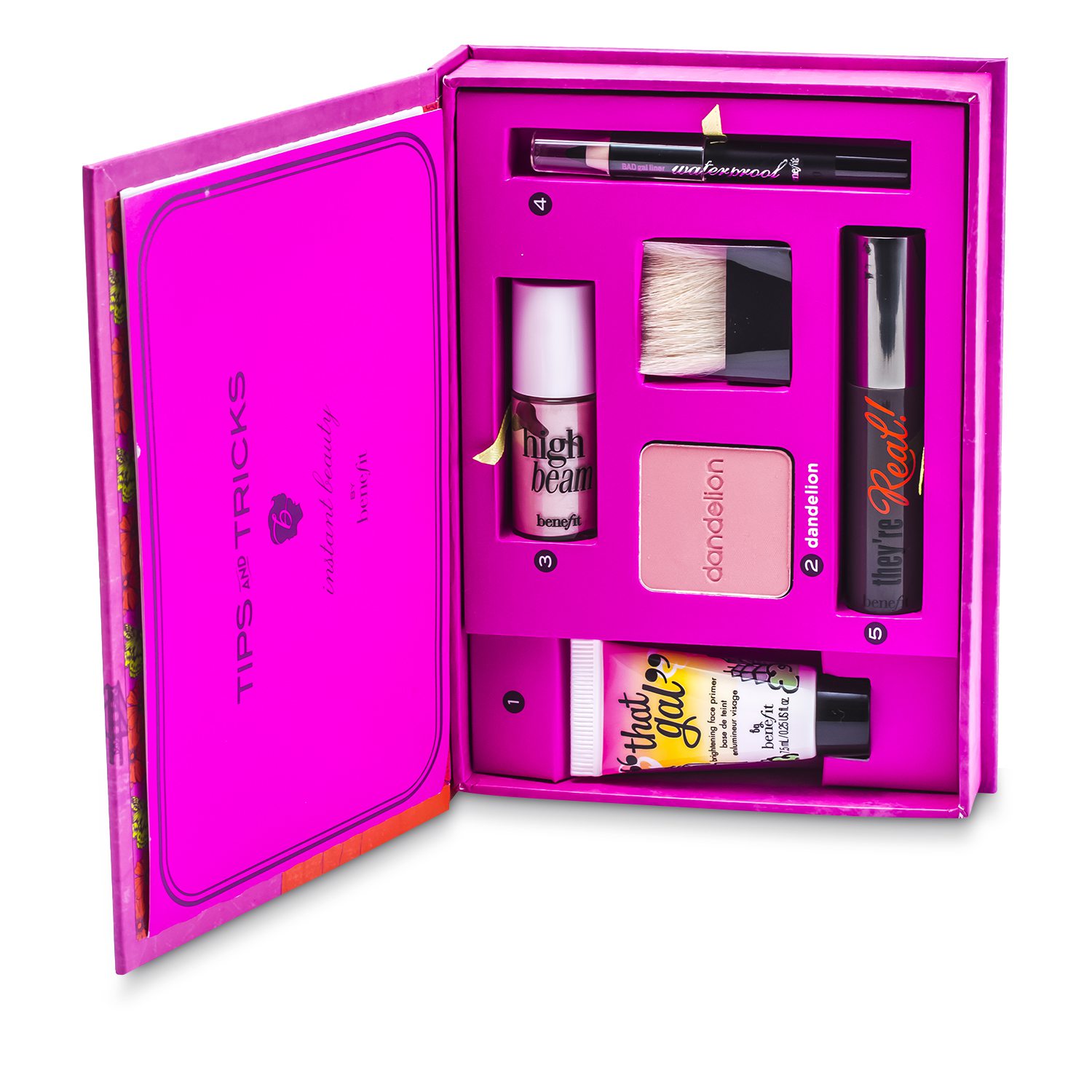 Benefit Kit de Maquillaje Do The Bright Thing: 1x Primer Facial, 1x Impulsador Facial, 1x Polvo Facial, 1x Máscara, 1x Lápiz de Ojos 6pcs