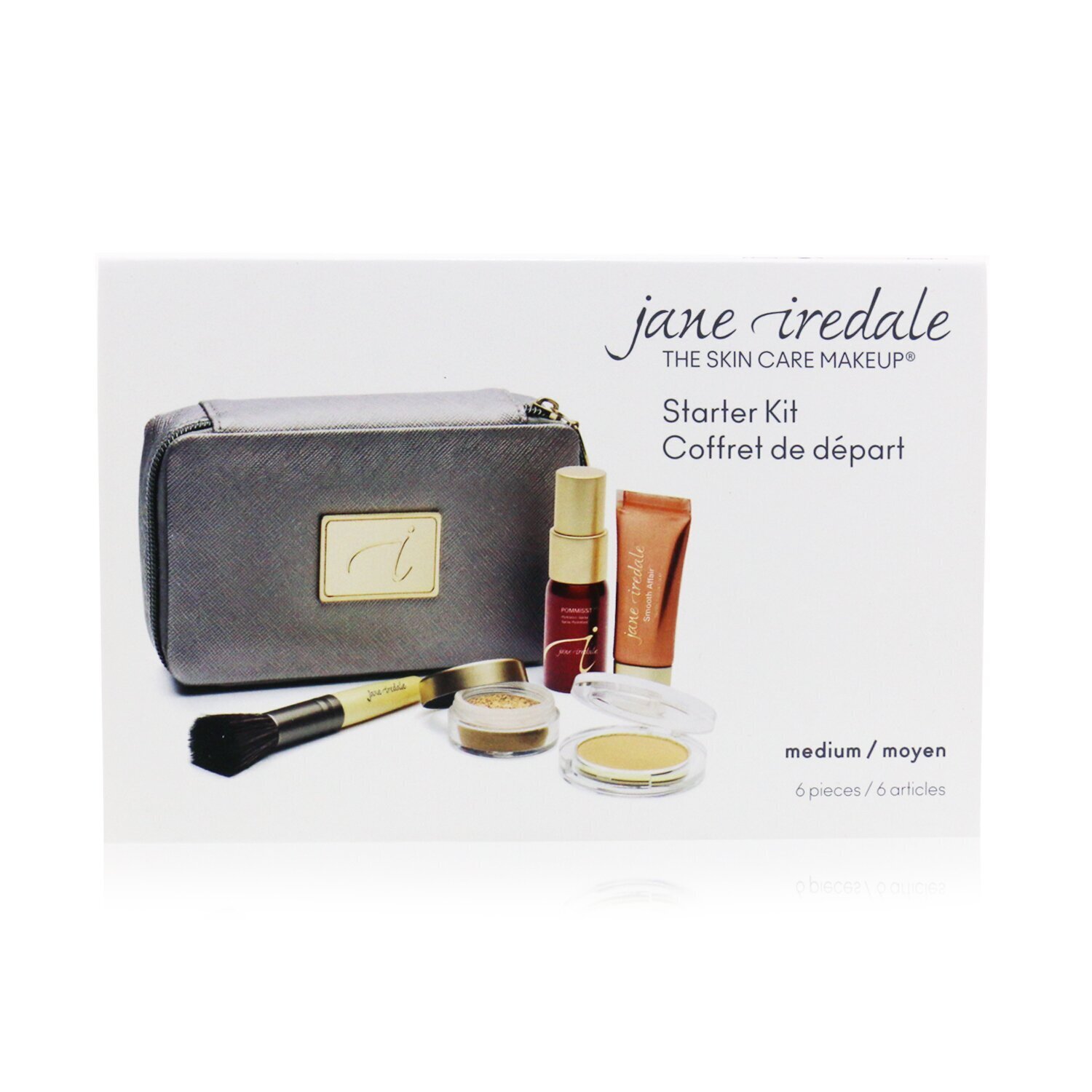 Jane Iredale Starter Kit (6 Pieces): 1xPrimer & Brighter, 1xLoose Mineral Powder, 1xMineral Foundation 6pcs