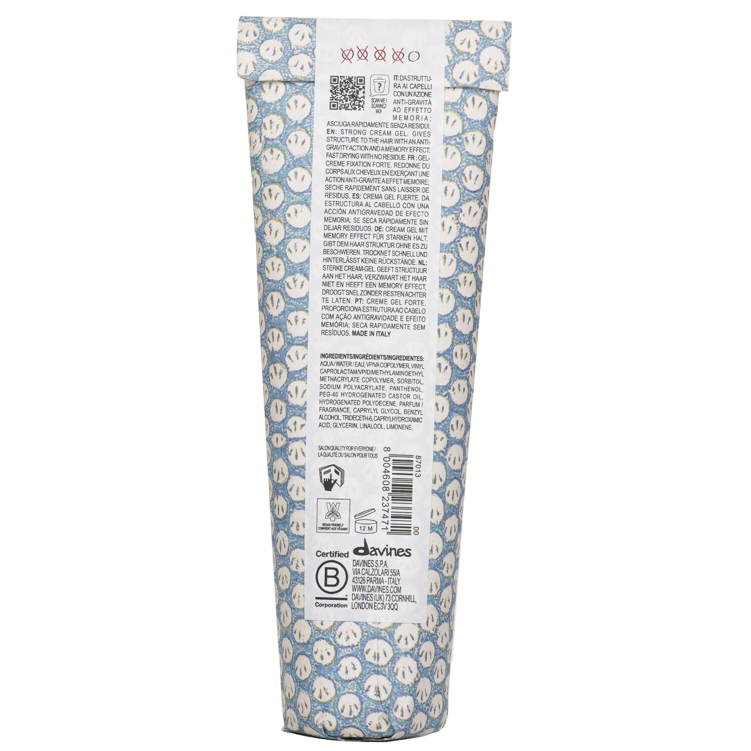 Davines More Inside Esta Es Una Crema Gel de Agarre Fuerte (Para Looks Firmes Pulidos) 125ml/4.22oz