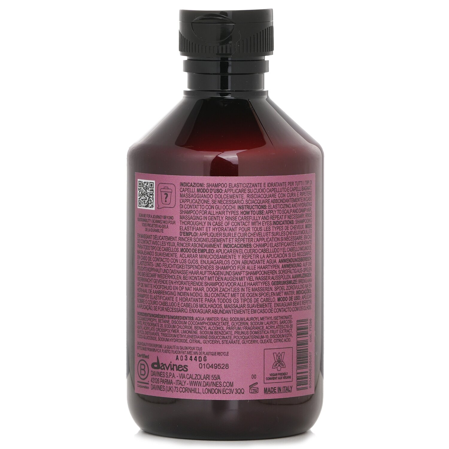 Davines Wypełniający szampon do włosów Natural Tech Replumping Shampoo (do każdego rodzaju włosów) 250ml/8.45oz