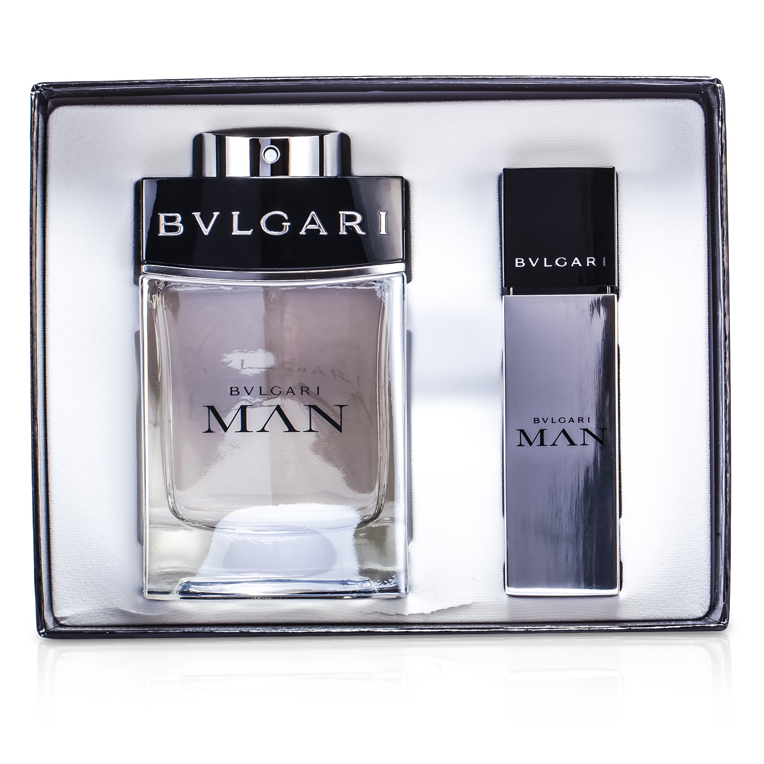 Bvlgari Man Набор: Туалетная Вода Спрей 100мл/3.4унц + Туалетная Вода Дорожный Спрей 15мл/0.5унц 2pcs