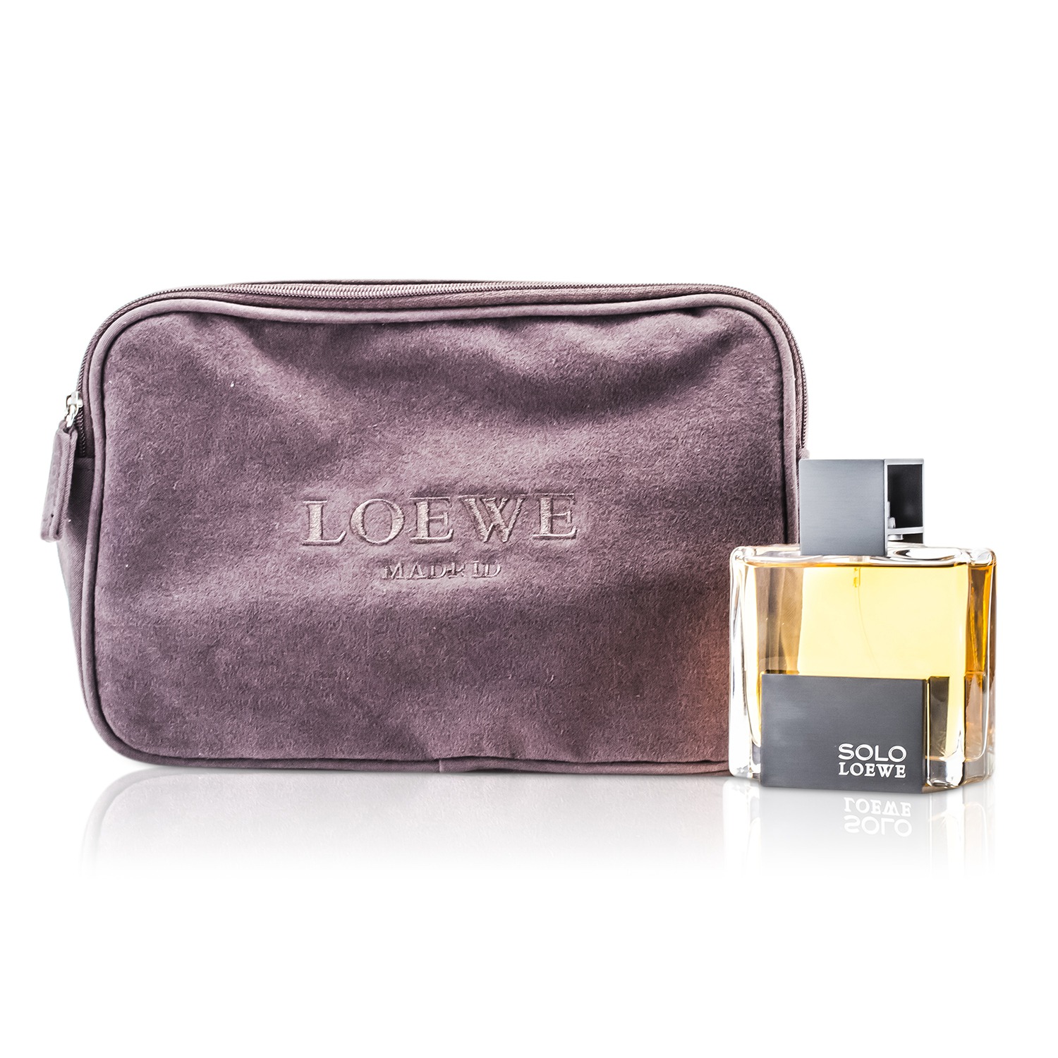 Loewe ชุดสเปรย์น้ำหอม Solo Loewe EDT 75ml/2.5oz + กระเป๋าอาบน้ำ Fuencarral 1ชิ้น+ใบ