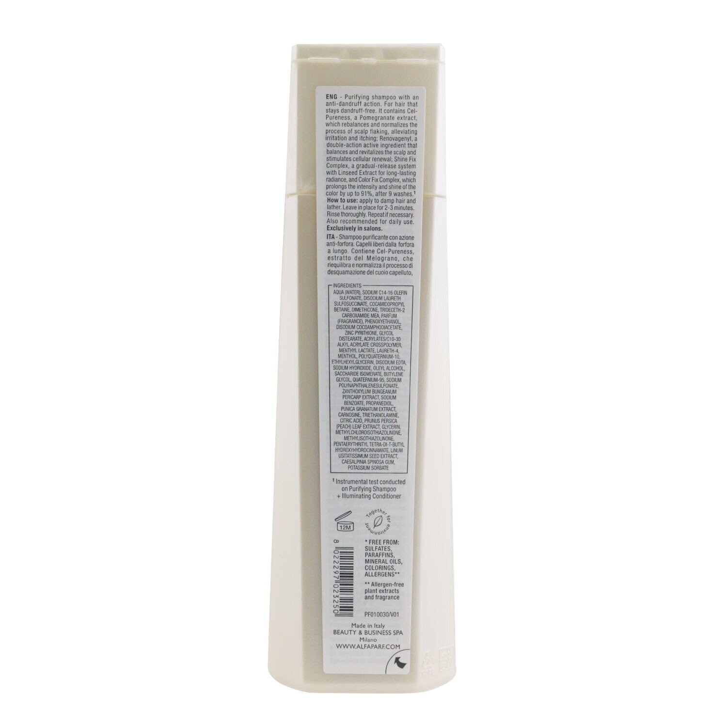 AlfaParf Semi Di Lino Scalp Care Purifying Shampoo (For Dandruff Hair) 250ml/8.45oz