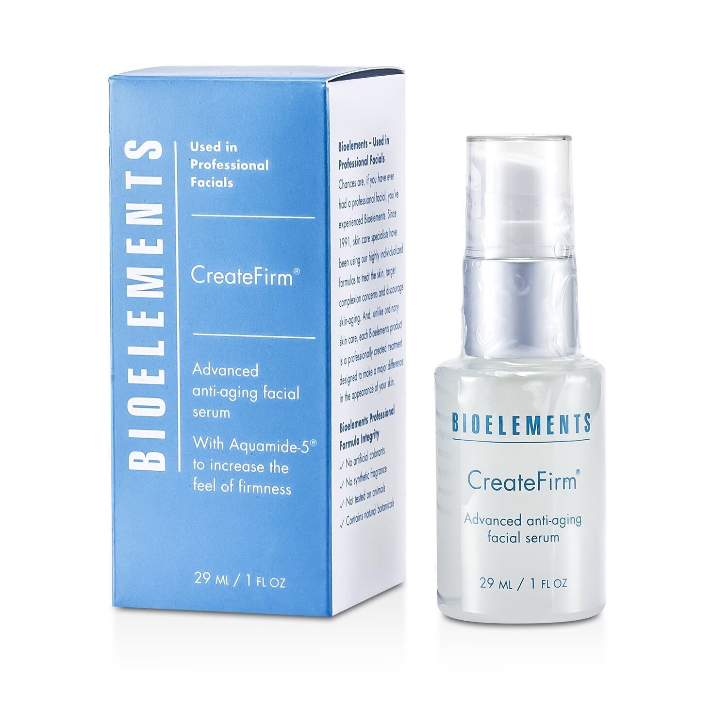 Bioelements CreateFirm - Pokročilé pleťové sérum proti stárnutí (pro velmi suchou, suchou, smíšenou a mastnou pleť) 29ml/1oz