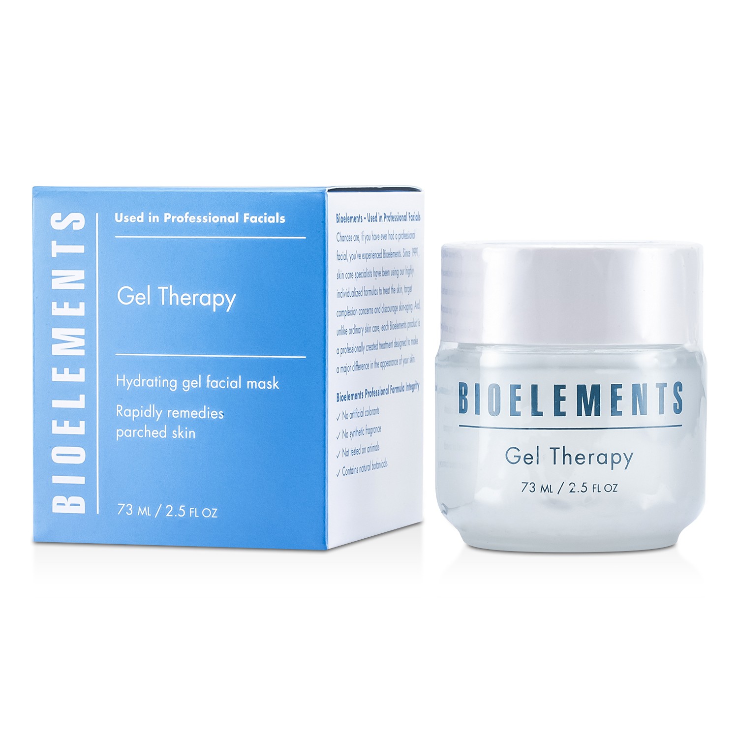 Bioelements Oczyszczająca maseczka do twarzy w żelu Gel Therapy - Hydrating Gel Facial Mask (produkt profesjonalny, do każdego rodzaju skóry oprócz skóry wrażliwej) 73ml/2.5oz