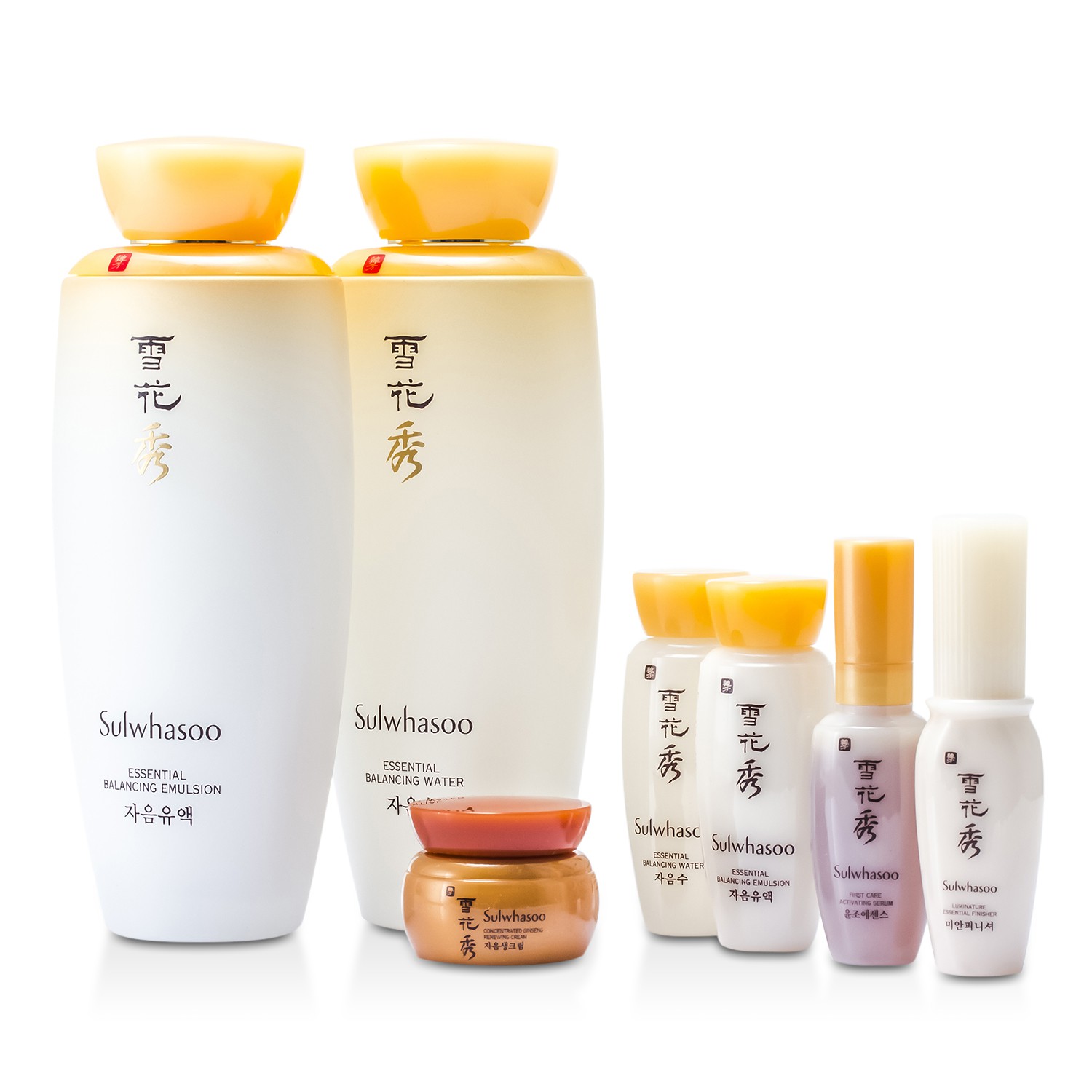 Sulwhasoo Essential Duo Set: Balancing Water 125ml + Balancing Emulsion 125ml + Balancing Water 15ml + Serum 8ml... 7pcs