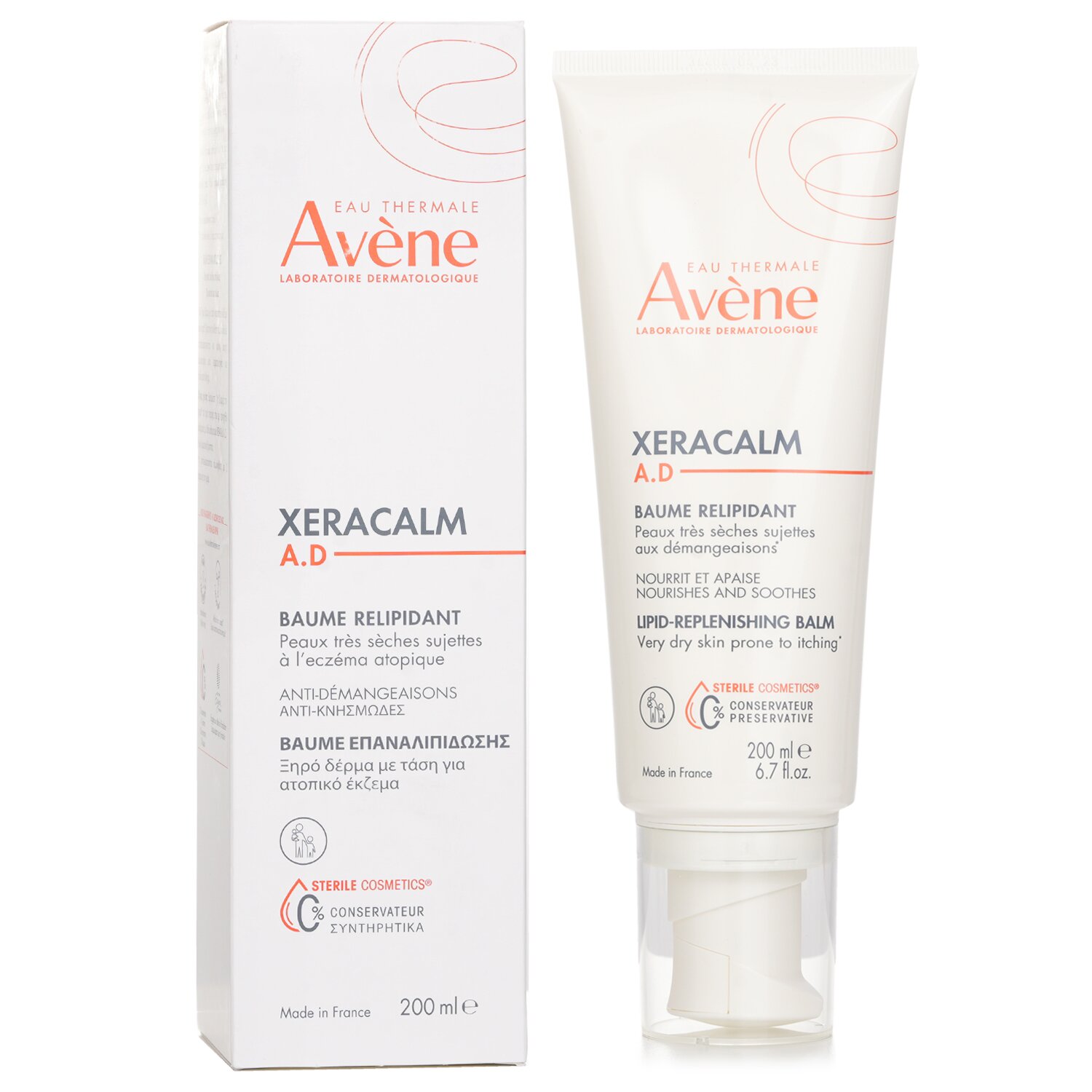 Avene XeraCalm A.D Lipid-Replenishing Balm - For Very Dry Skin Prone to Atopic Dermatitis or Itching 200ml/6.76oz