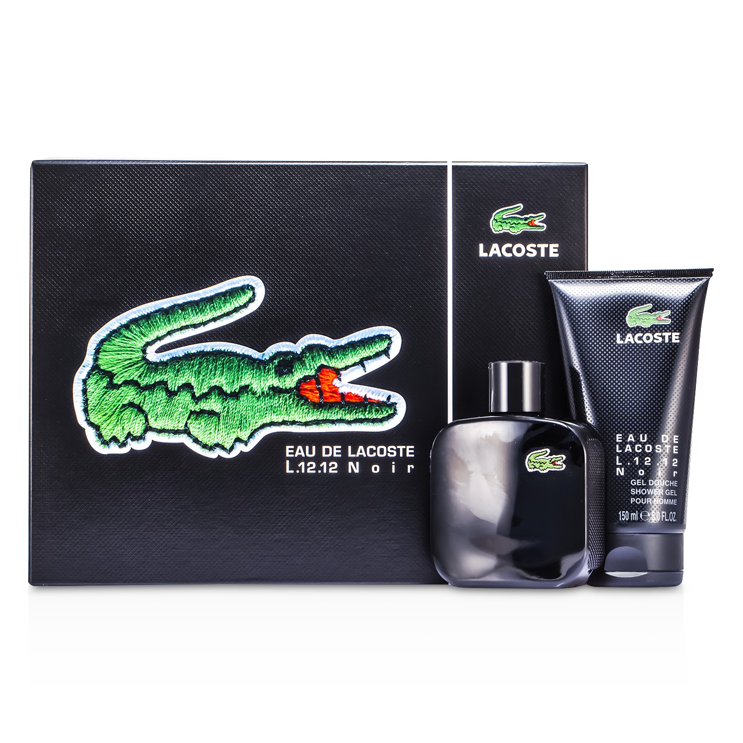 Lacoste Eau De Lacoste L.12.12 Noir Coffret: Eau De Toilette Spray 100ml/3.3oz + Shower Gel 150ml/5oz 2pcs