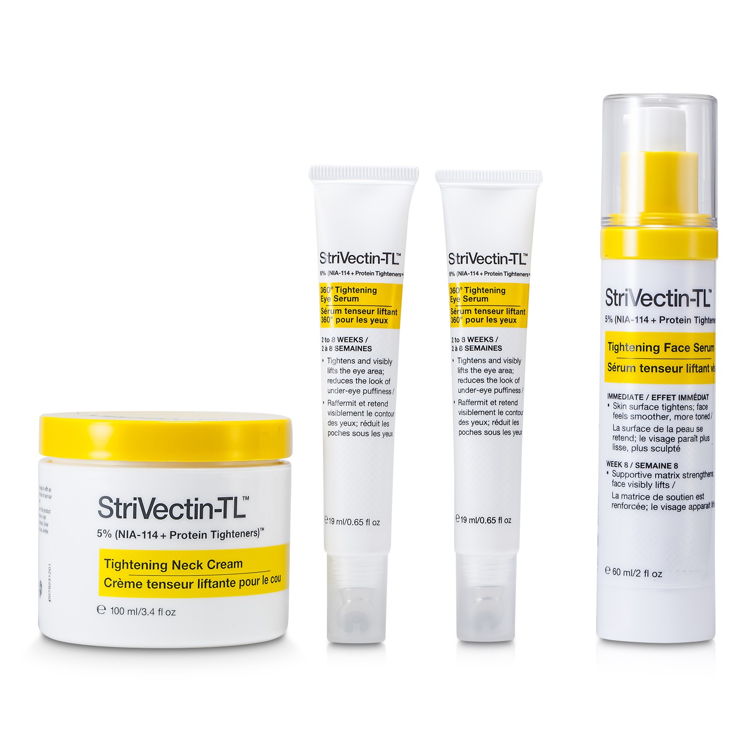 StriVectin StriVectin Super Size Tightening Collection: Neck Cream 100ml + Face Serum 60ml + 2x Eye Serum 19ml 4pcs