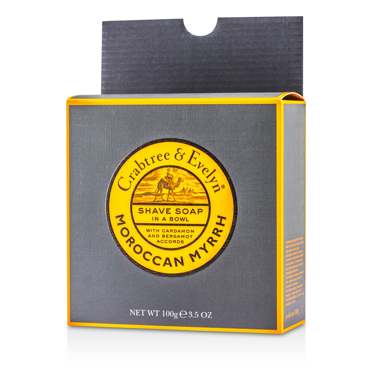 Crabtree & Evelyn Moroccan Myrrh Shave Soap In Wooden Bowl 100g/3.5oz