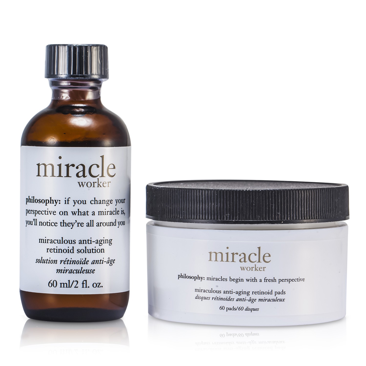 フィロソフィー Philosophy ミラクルワーカー: ソリューション 60ml + パッド 60パッド ‐