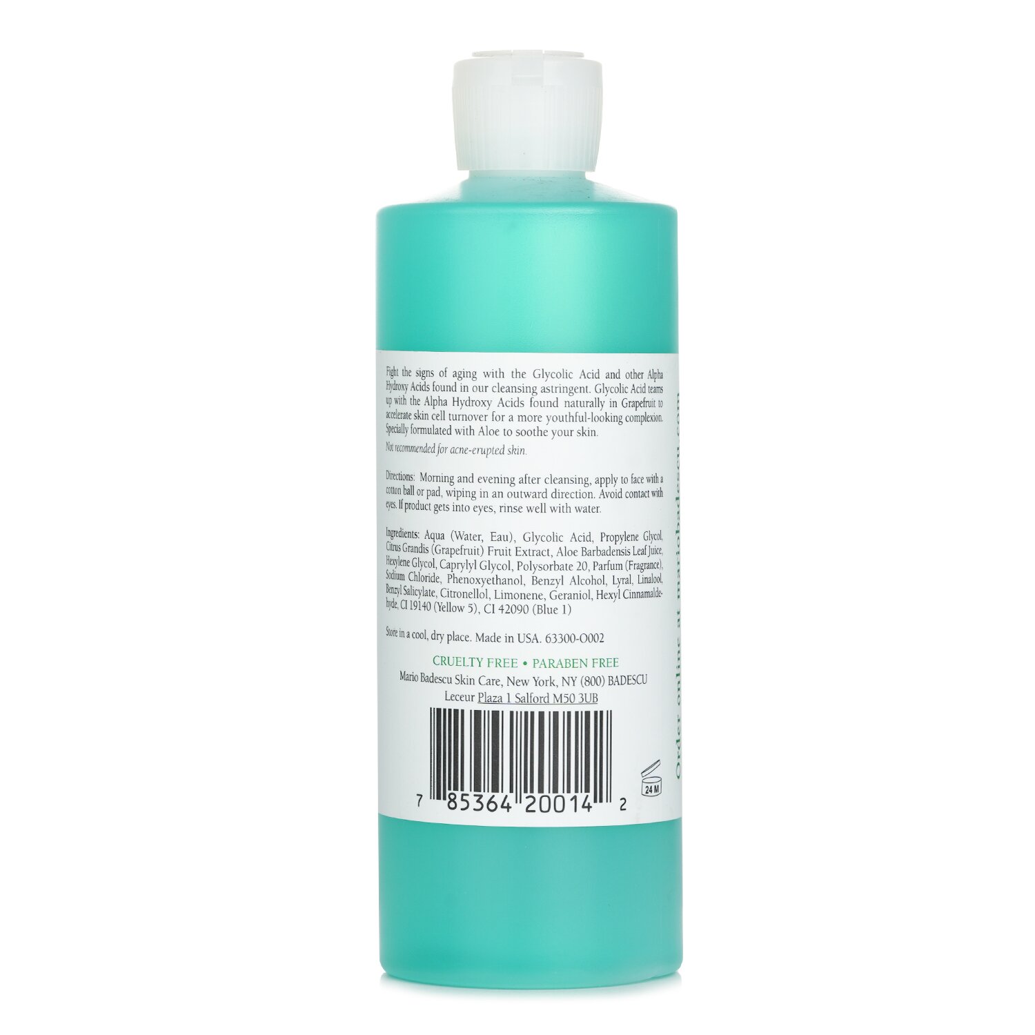 Mario Badescu Loción Limpiadora Glicólica de Pomelo - Para Piel Mixta/Grasa 472ml/16oz
