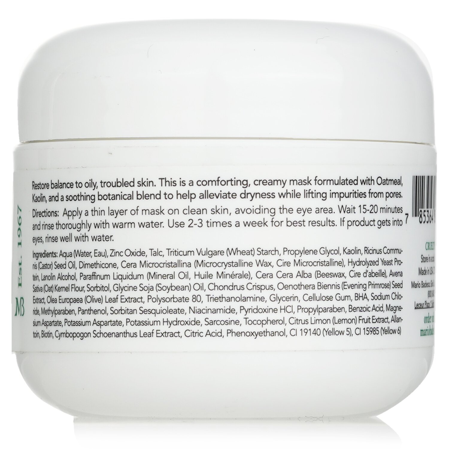 Mario Badescu Tervendav ja rahustav mask – kõikidele nahatüüpidele 59ml/2oz