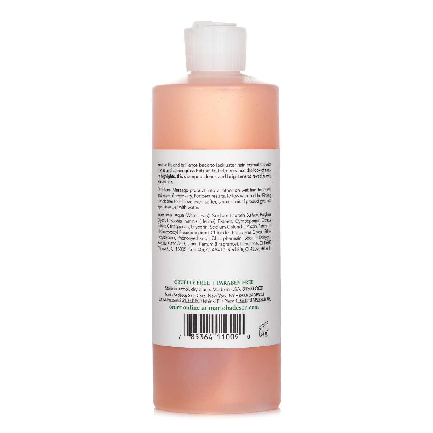 Mario Badescu Henna & Seamollient sampon (minden hajtípusra) 472ml/16oz