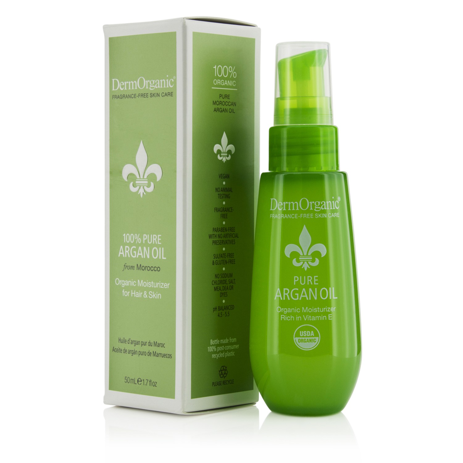 DermOrganic 100% Pure Argan Oil 50ml/1.7oz