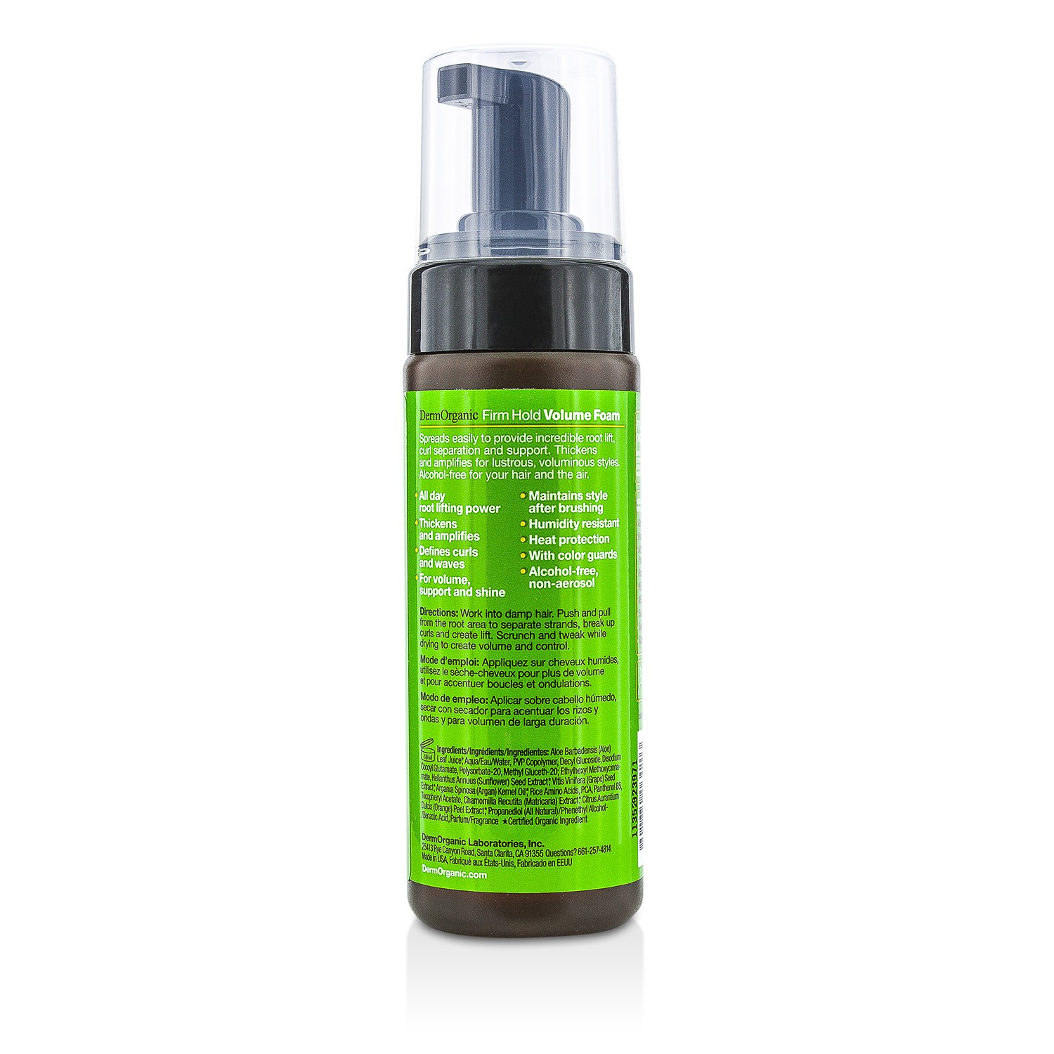 DermOrganic Firm Hold Volume Foam 150ml/5oz