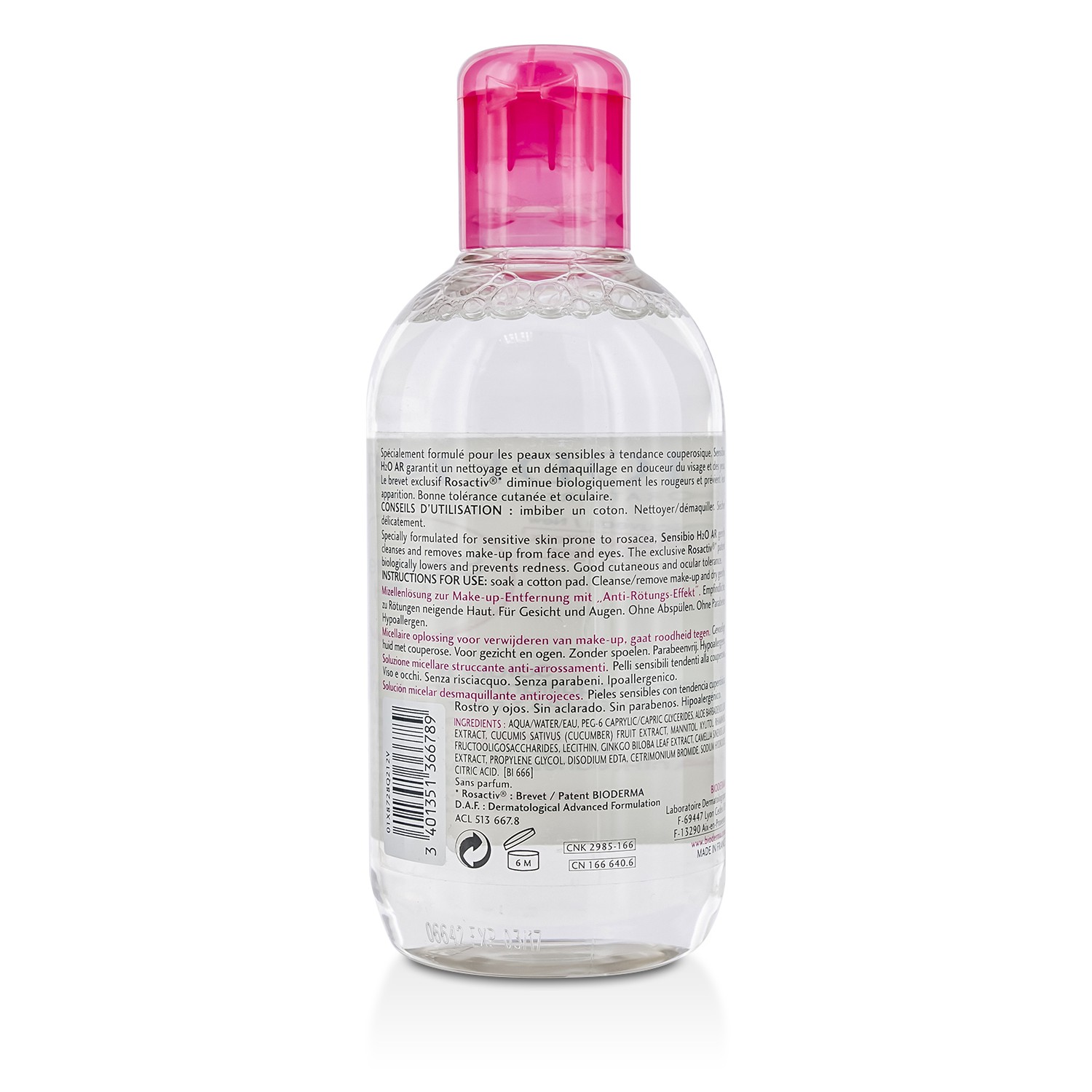 Bioderma Sensibio H2O Anti-Redness Micelle Solution (For Sensitive Skin) 250ml/8.4oz
