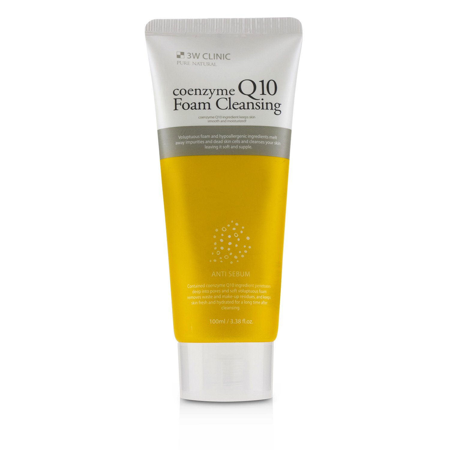 3W Clinic Coenzyme Q10 Очищающая Пенка (Без Коробки) 100ml/3.38oz