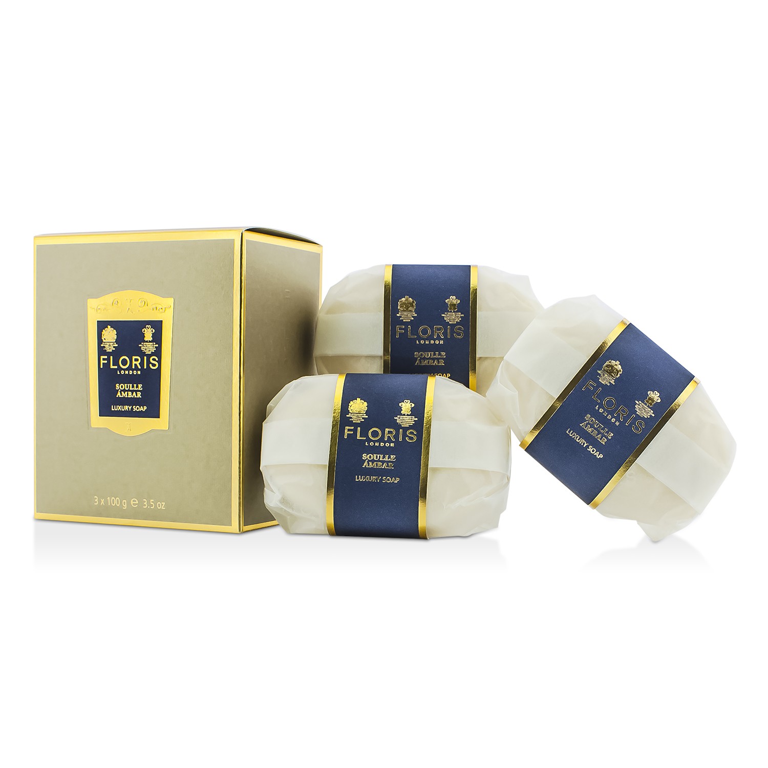 Floris Soulle Ambar Luxury Soap 3x100g/3.5oz