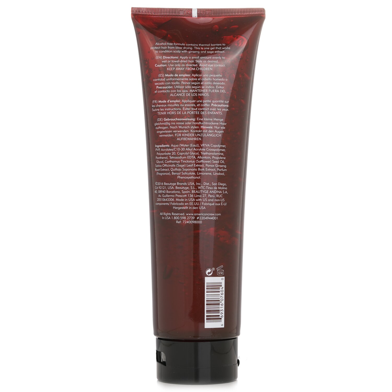 American Crew Men Light Hold Styling Gel (Non-Flaking Gel) 390ml/13.1oz
