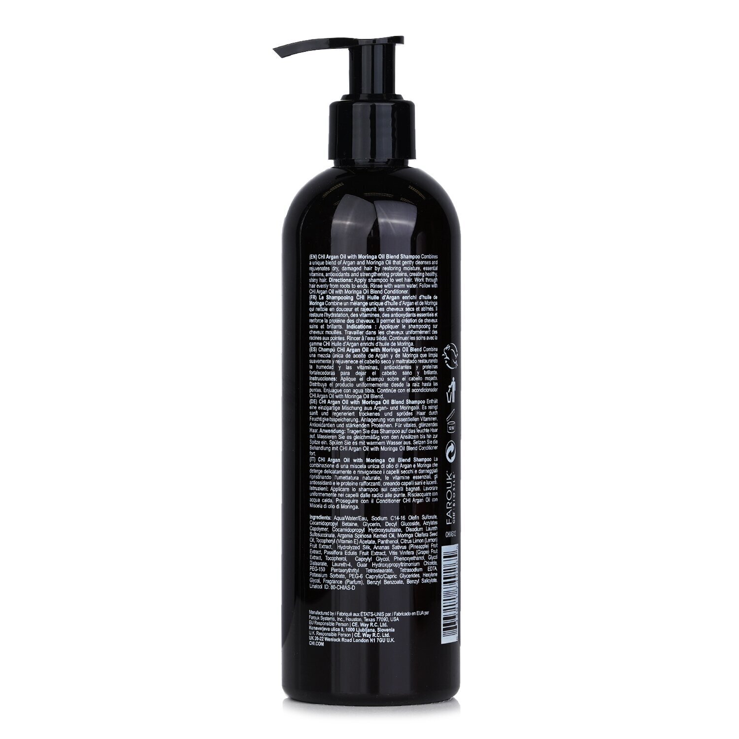 CHI Argan Oil Plus Moringa Oil Champú - Libre de Sulfatos & Parabenos 340ml/11.5oz