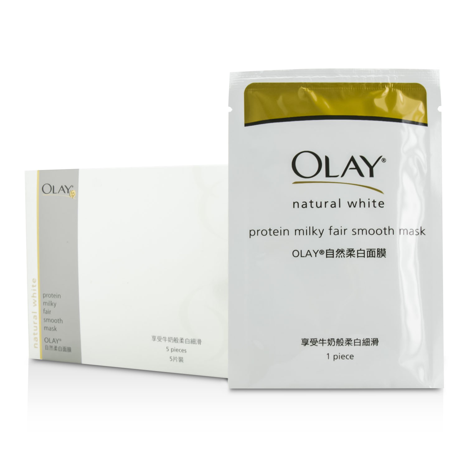 Olay Natural White Осветляющая Разглаживающая Маска с Протеинами 5pcs