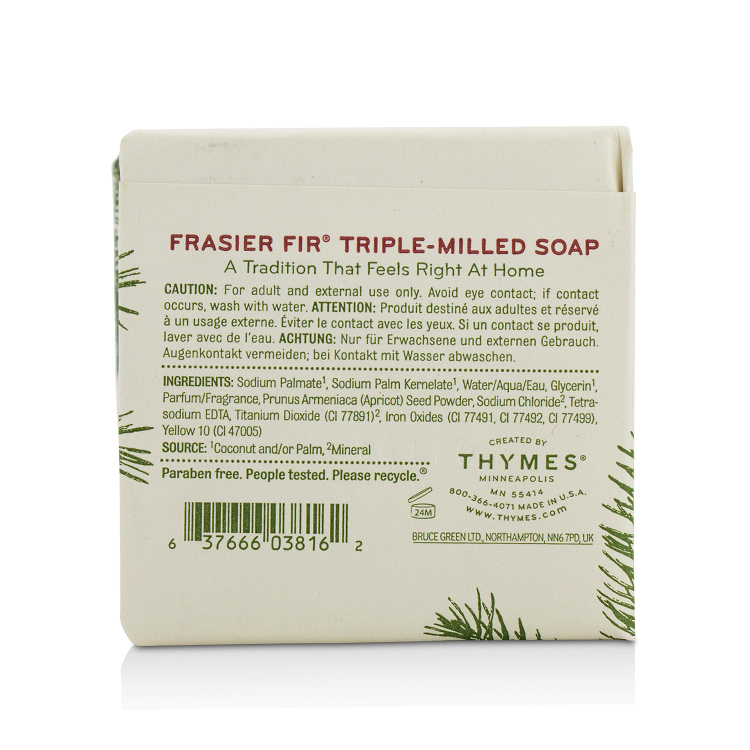 Thymes Frasier Fir Bar Soap 155g/5.5oz