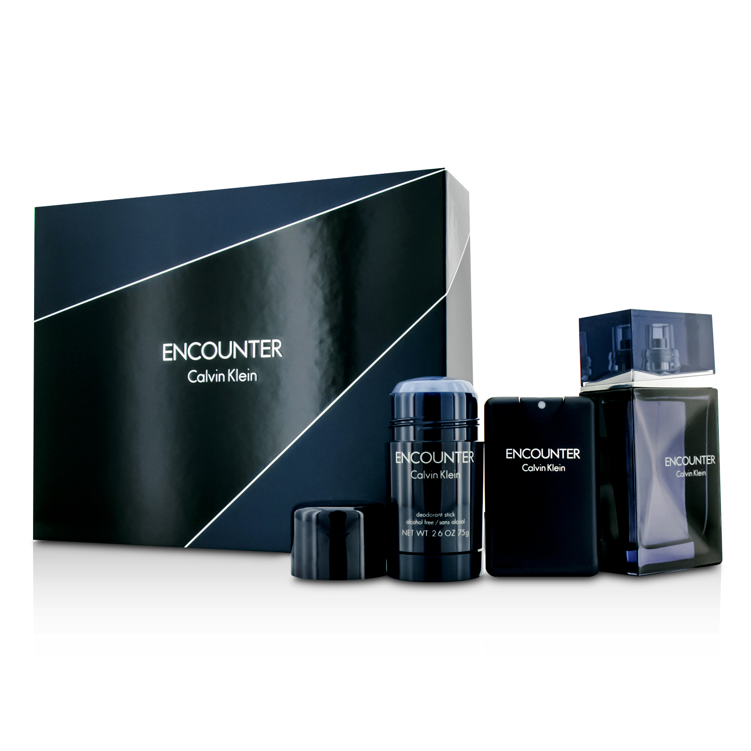 Calvin Klein Encounter Coffret: Eau De Toilette Spray 100ml/3.4oz + Eau De Toilette Spray 20ml/0.67oz + Deodorant Stick 75ml/2.6oz 3pcs