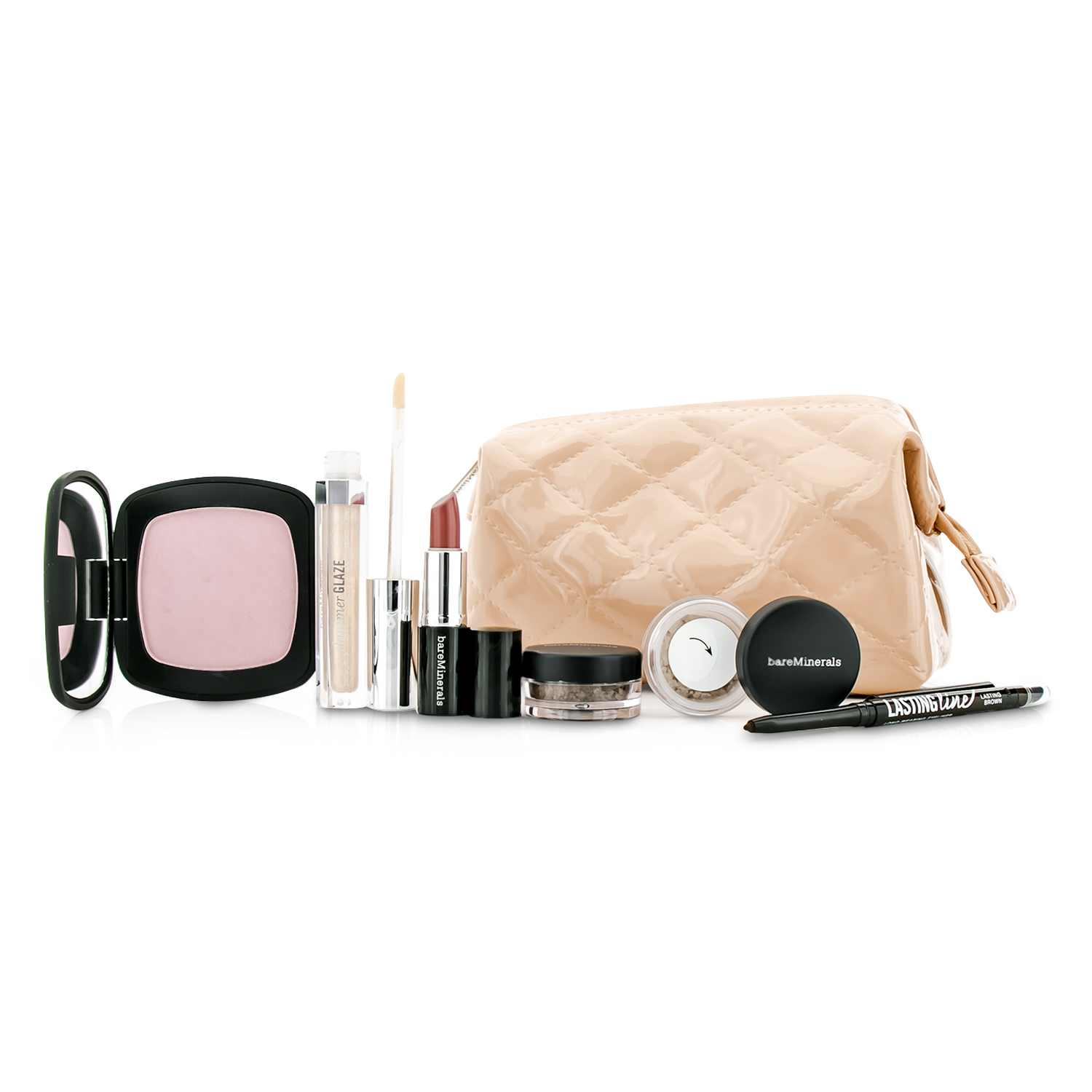 BareMinerals BareMinerals The Full Reveal Kit (2x Eyeshadow, 1x Eyeliner, 1x Luminizer, 1x Lipstick, 1x Bag) 6pcs+1bag