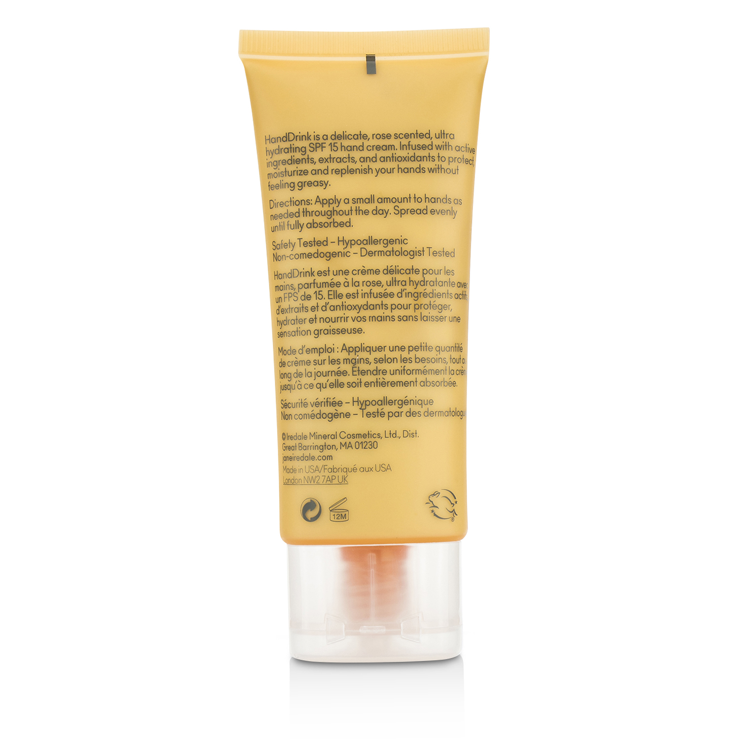 Jane Iredale HandDrink Крем для Рук SPF15 60ml/2.03oz