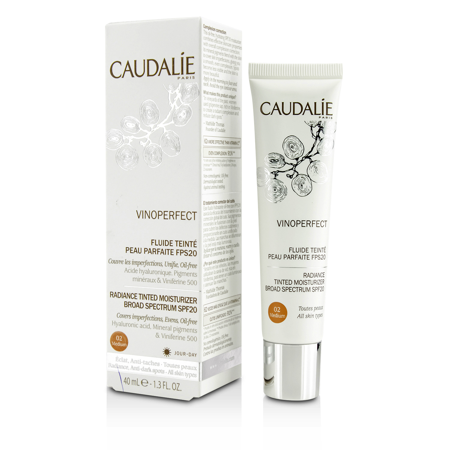 Caudalie Vinoperfect Radiance Tinted Moisturizer Broad Spectrum SPF 20 40ml/1.3oz