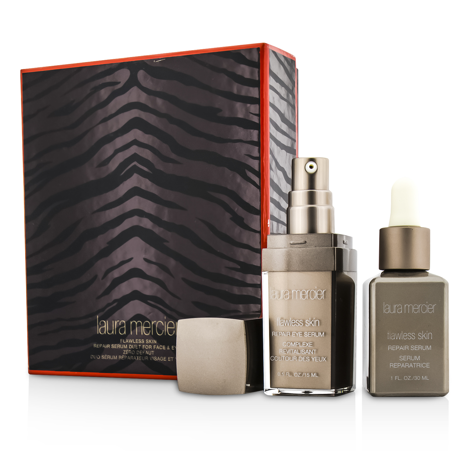 Laura Mercier Flawless Skin Repair Serum Duet For Face & Eyes: Face Serum 30ml/1oz + Eye Serum 15ml/0.5oz 2pcs