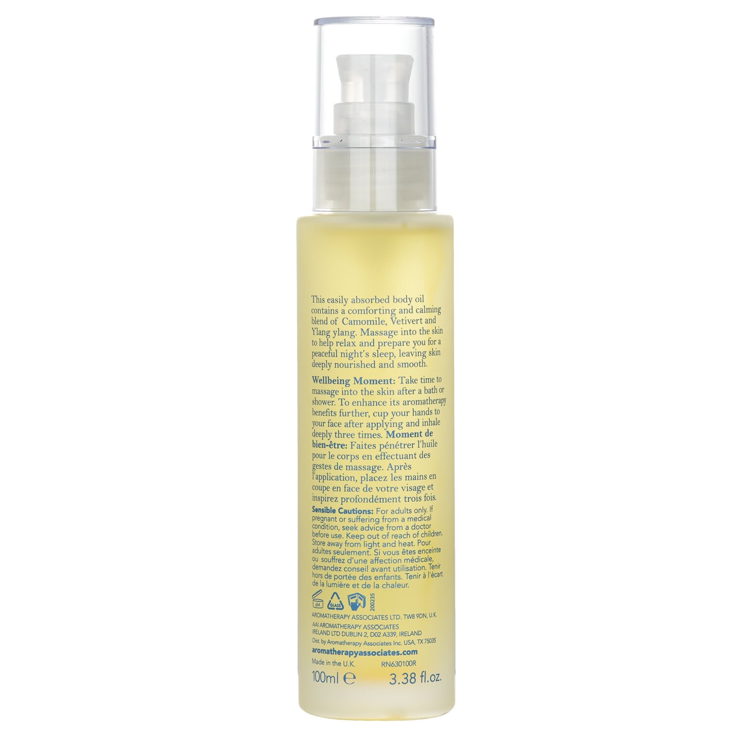 Aromatherapy Associates น้ำมัน Relax - Massage & Body Oil 100ml/3.4oz