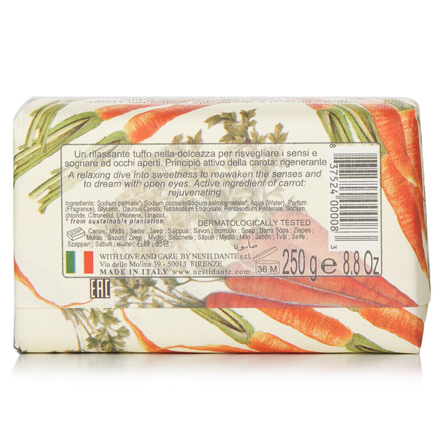 Nesti Dante Horto Botanico Carrot Soap 250g/8.8oz