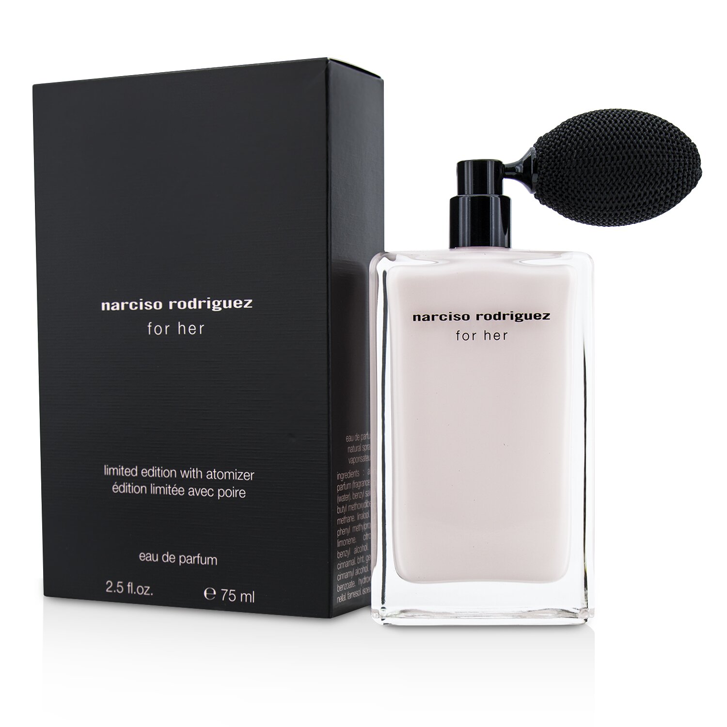Narciso Rodriguez Woda perfumowana z atomizerem For Her Eau De Parfum with Atomizer (edycja limitowana) 75ml/2.5oz