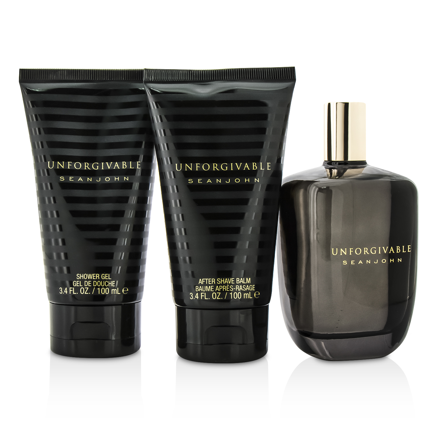 Sean John Unforgivable Coffret: Eau De Toilette Spray 125ml/4.2oz + After Shave Balm 100ml/3.4oz + Shower Gel 100ml/3.4oz 3pcs