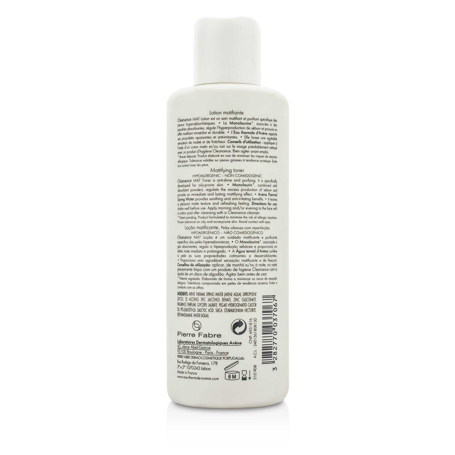 Avene Cleanance MAT Mattifying Toner (For Oily, Blemish-Prone Skin) 200ml/6.76oz