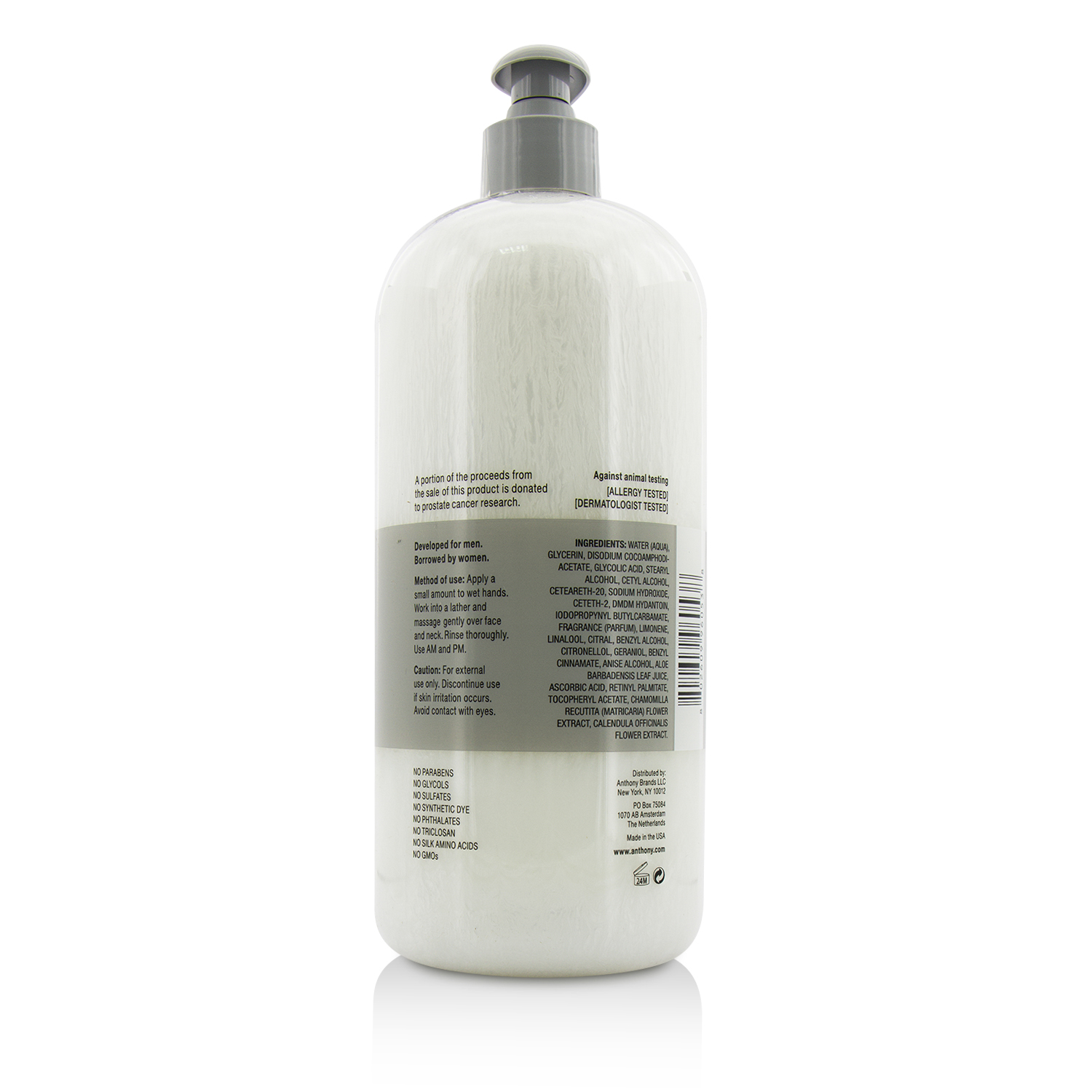 Anthony Logistics For Men Glycolic Facial Cleanser 946ml/32oz