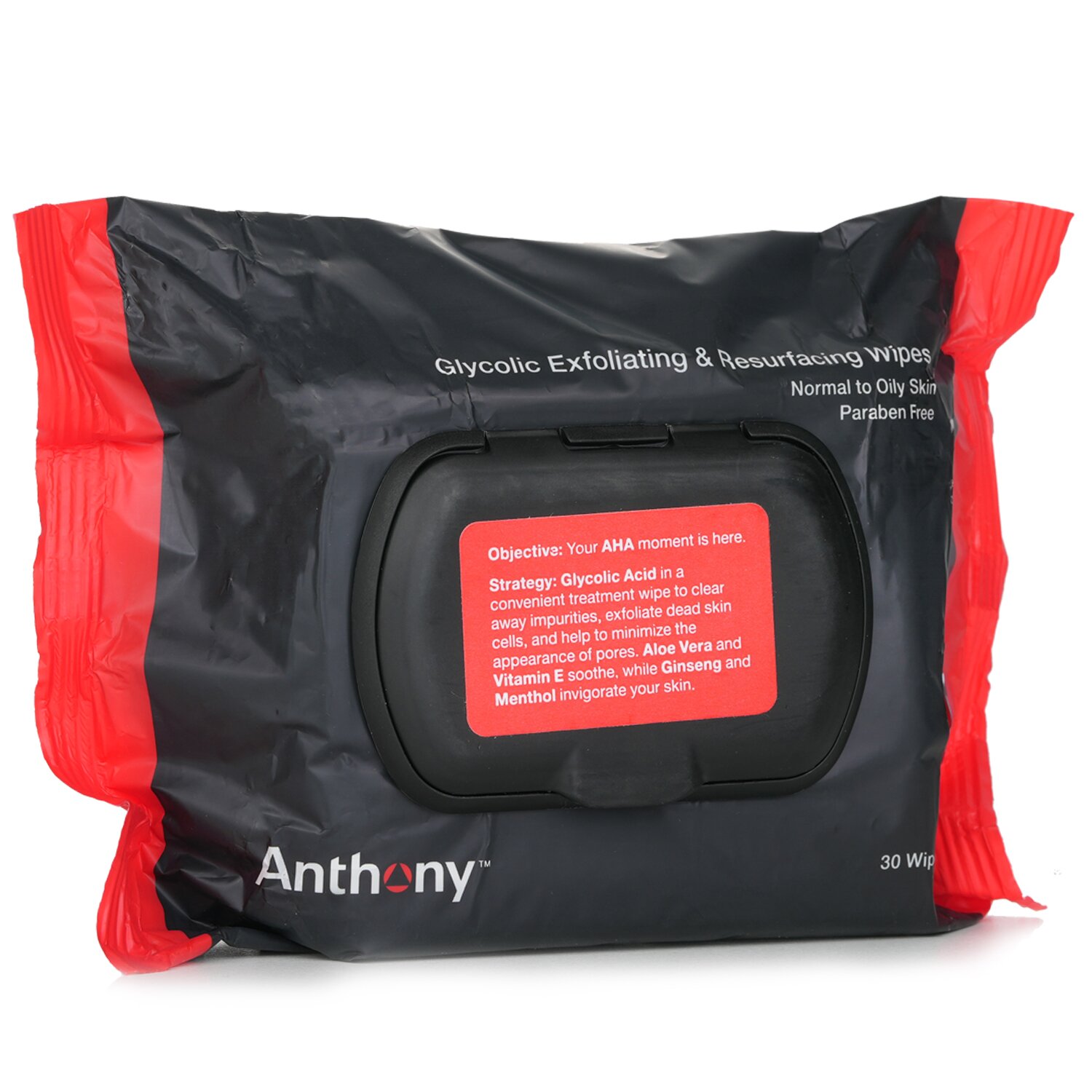 Anthony Logistics For Men Гликолевые Отшелушивающие и Обновляющие Салфетки 30wipes