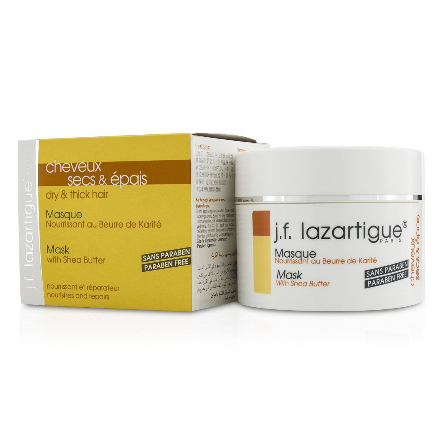 J. F. Lazartigue Mask with Shea Butter - Paraben Free (For Dry & Thick Hair) 250ml/8.4oz